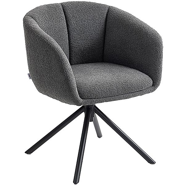 HOMCOM Sessel Loungesessel mit Armlehne, Leinenoptik, Esszimmerstuhl drehba günstig online kaufen
