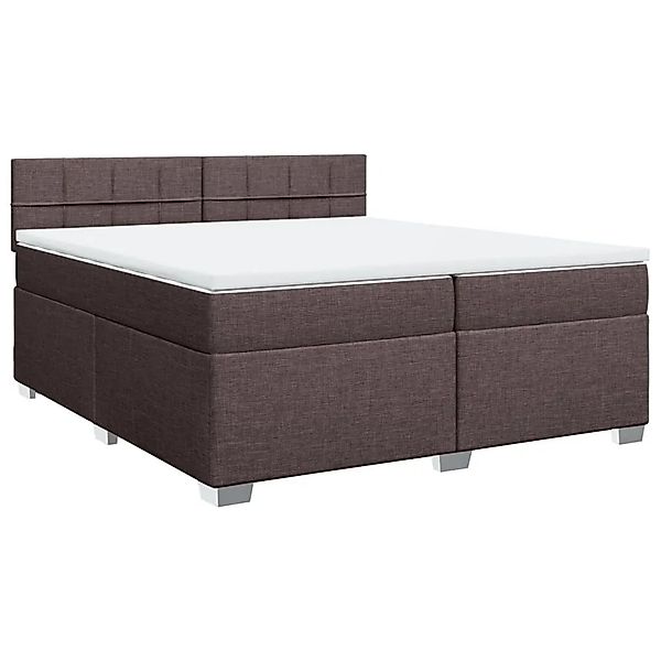 vidaXL Boxspringbett mit Matratze Dunkelbraun 200x200 cm Stoff 3285998 günstig online kaufen