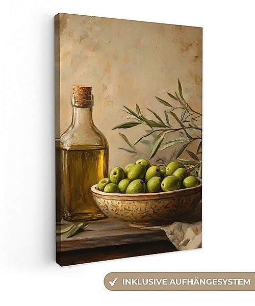 OneMillionCanvasses® Leinwandbild Oliven - Stilleben - Vintage, Fotodruck ( günstig online kaufen