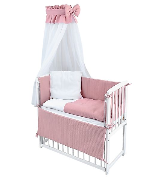 Baby-Delux Stubenbett Beistellbett Komplettset Waffelpique Musselin, günstig online kaufen