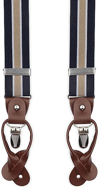 Suitable Luxe Hosenträger Navy Streifen Beige - günstig online kaufen