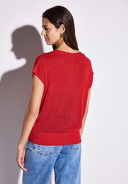 STREET ONE Strickpullover, mit abgerundetem V-Ausschnitt günstig online kaufen