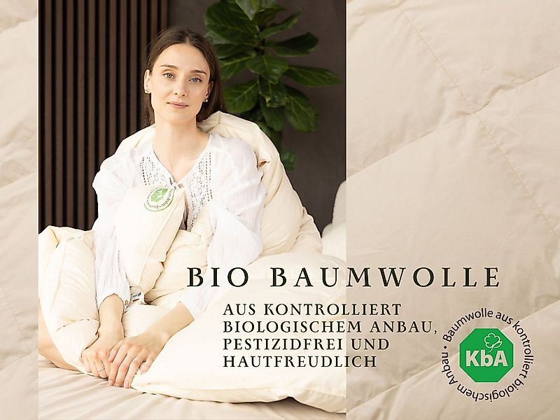 Vitaschlaf Daunenbettdecke Vitaschlaf® Bio-Luxe-KBA Bettdecken für Sommer u günstig online kaufen