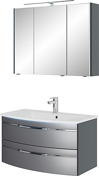 Saphir Badmöbel-Set Serie 7045 2-teilig Mineralmarmor-Waschtisch günstig online kaufen