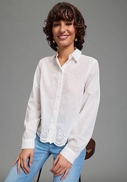 Laura Scott Hemdbluse unifarbene Bluse, mit Knöpfen, aus Baumwolle günstig online kaufen