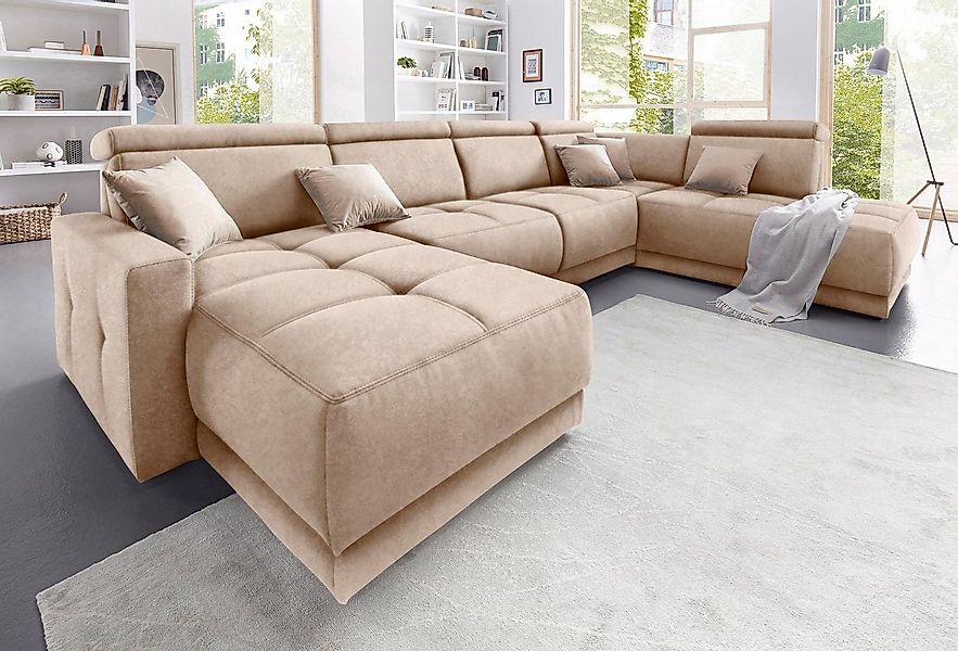 DOMO collection Wohnlandschaft "Ava moderne Sitzheftung mit toller Doppelna günstig online kaufen