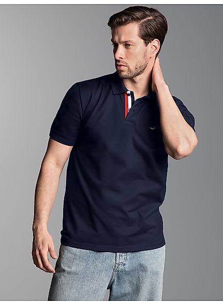 Trigema Poloshirt "TRIGEMA Poloshirt mit dreifarbiger Knopfleiste" 1 Stk. günstig online kaufen
