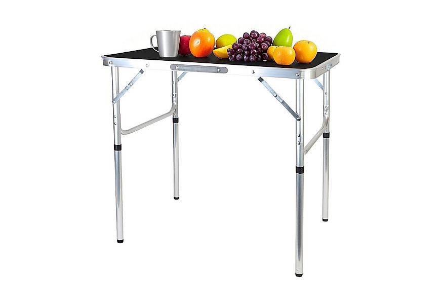 relaxdays Campingtisch klappbar & höhenverstellbar, schwarz günstig online kaufen