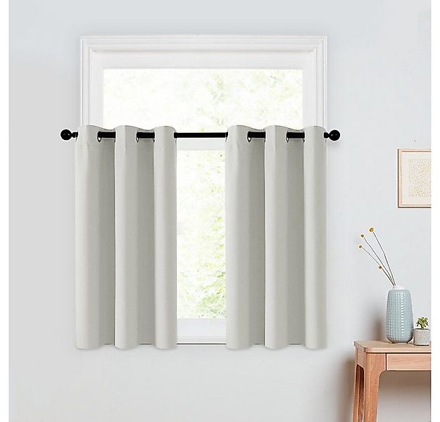 BYSURE Scheibengardine (2 St), Ösen, verdunkelnd, Bistrogardine Fensterscha günstig online kaufen