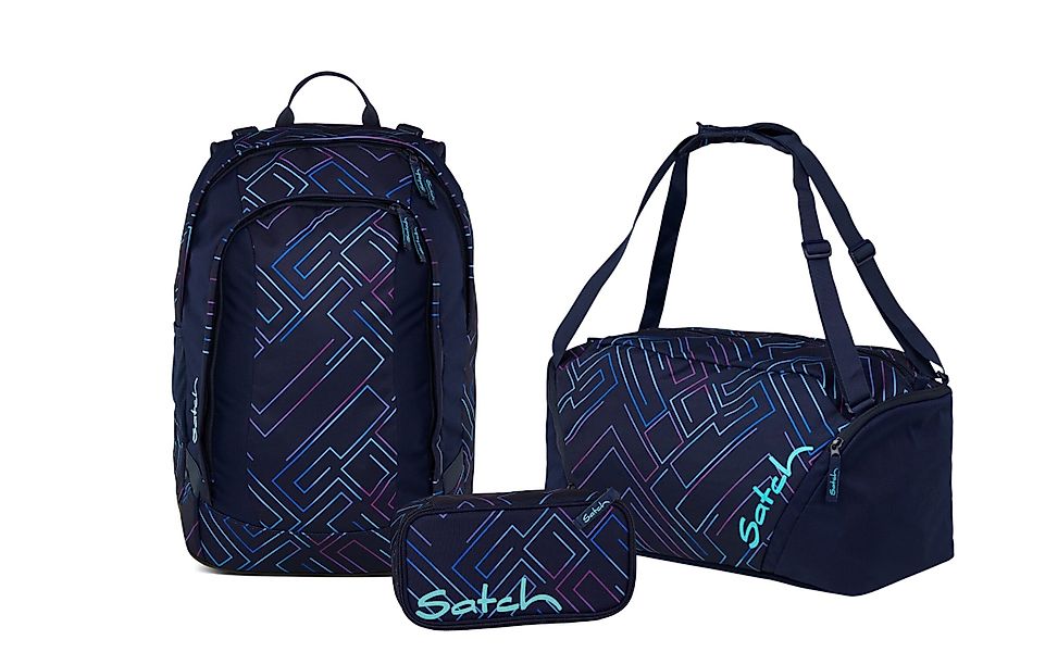Satch Schulranzen Schulrucksack-Set AIR Purple Laser günstig online kaufen
