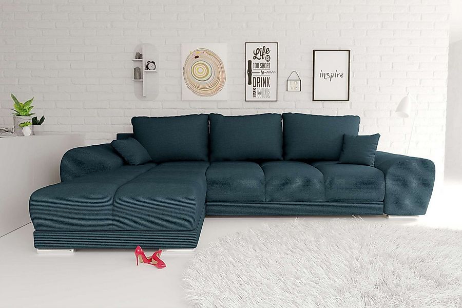 99rooms Ecksofa Antalya, Sofa L-Form, Eckcouch, mit abnehmbaren Kissen, Sch günstig online kaufen