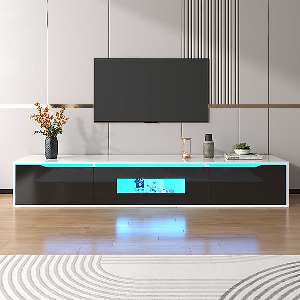 Fernsehschrank, Hochglanz mit Anpassbare Lichtatmosphäre, vielseitige Monta günstig online kaufen