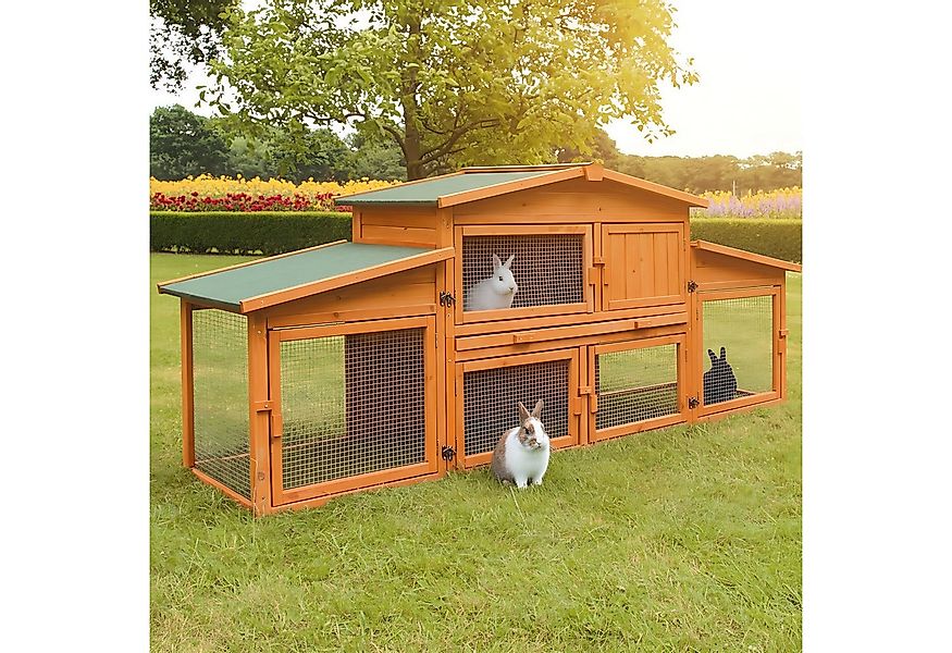 Zooprinz Kleintierstall König XXL mit Doppelauslauf 228x90x62 cm (BxHxT), K günstig online kaufen