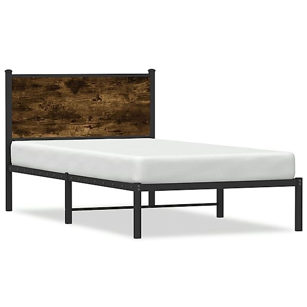 vidaXL Metallbett ohne Matratze Räuchereiche 100x190 cm 4007661 günstig online kaufen