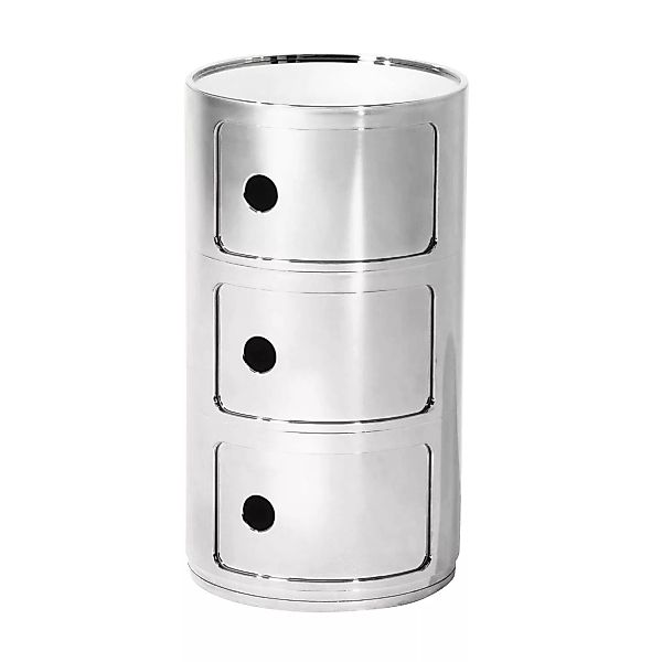 Kartell - Componibili 3 Metallic Container - chrom/glänzend günstig online kaufen