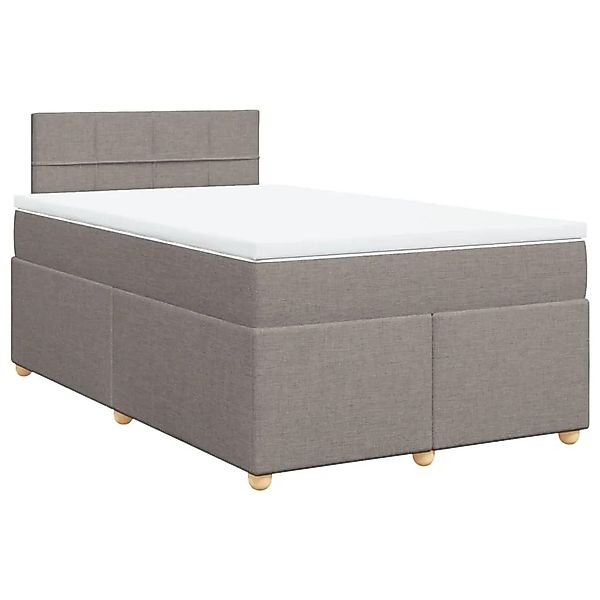 vidaXL Boxspringbett mit Matratze Taupe 120x200 cm Stoff 3286651 günstig online kaufen