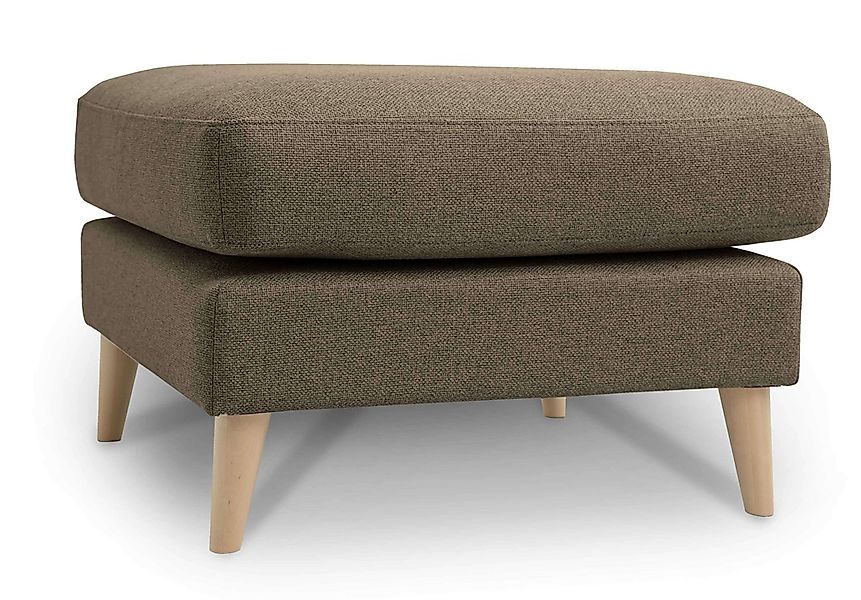 Home affaire Polsterhocker "MARSEILLE" Massivholzbeine Eiche, Landhausstil, günstig online kaufen