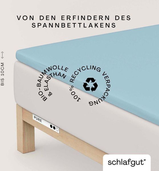 Schlafgut Spannbettlaken »PURE TOPPER in Gr. 90x200, 140x200 oder 180x200 c günstig online kaufen