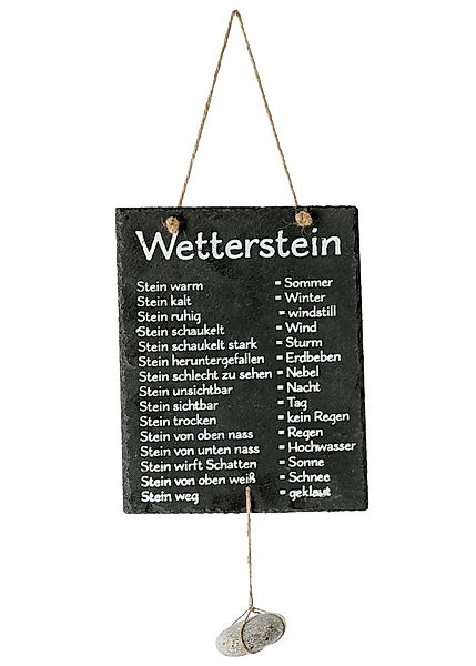 Spetebo Dekoobjekt Wetterstation mit Schiefertafel - günstig online kaufen