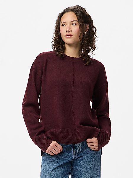 pieces Strickpullover PCMALOU LS O-NECK CUTLINE günstig online kaufen