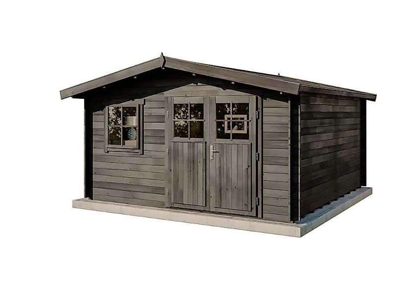 Alpholz Gartenhaus Holz Valeria-28, BxT: 428x427 cm, in Imprägniert (Grau) günstig online kaufen