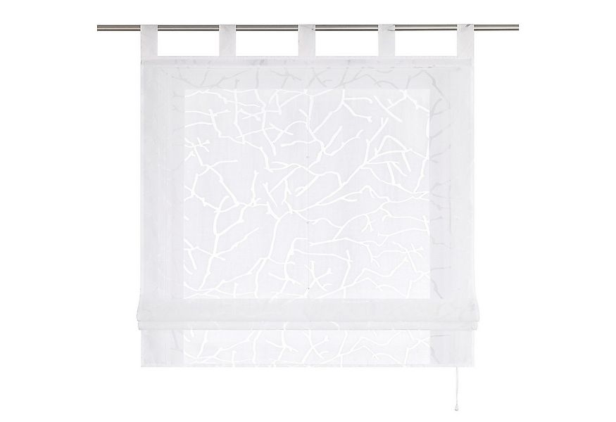 Joyswahl Raffrollo Äste, mit Schlaufen, Voile Ausbrenner Raffgardine günstig online kaufen