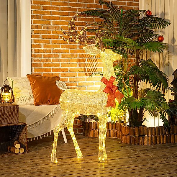 Outsunny Weihnachtsfigur 137er LED Rentier, in günstig online kaufen