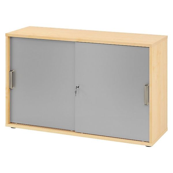 bümö Aktenschrank office Schiebetürenschrank Dekor: Ahorn/Silber - Griffe: günstig online kaufen