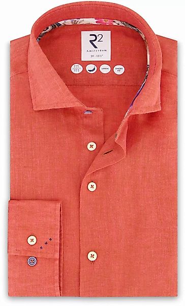 R2 Leinen Hemd Orange - Größe 45 günstig online kaufen