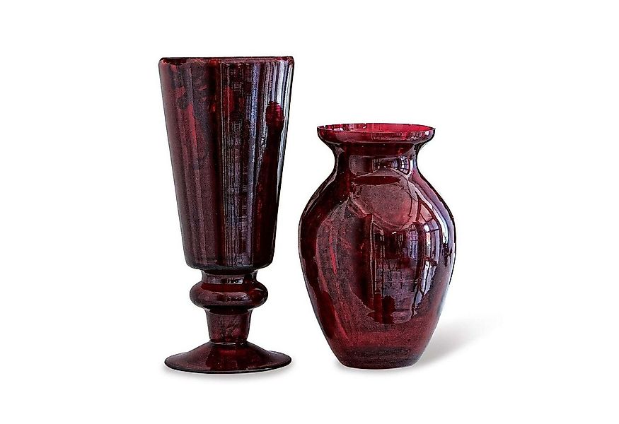 Mirabeau Tischvase Vase 2er Set Darian rot günstig online kaufen