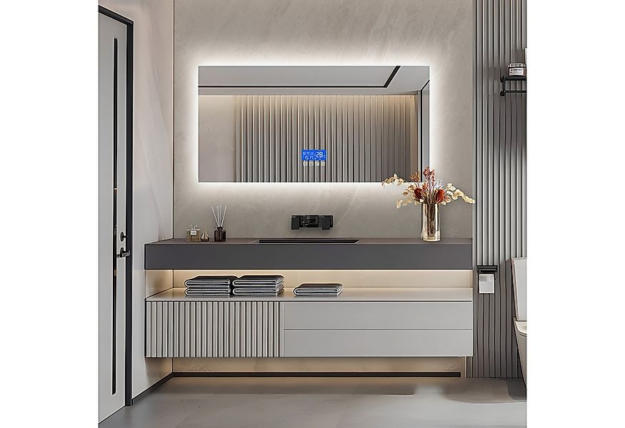 PXloue Badezimmerspiegelschrank Spiegel mit LED-Beleuchtung und multifunkti günstig online kaufen