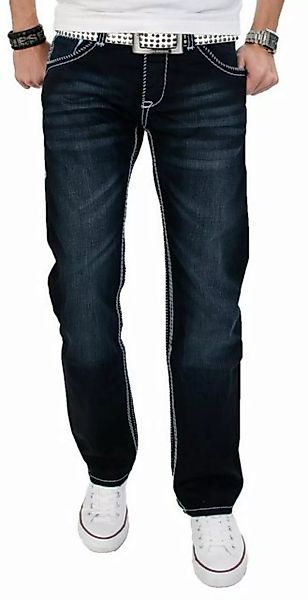 Alessandro Salvarini Straight-Jeans ASBluri mit auffälligen dicken Nähten günstig online kaufen