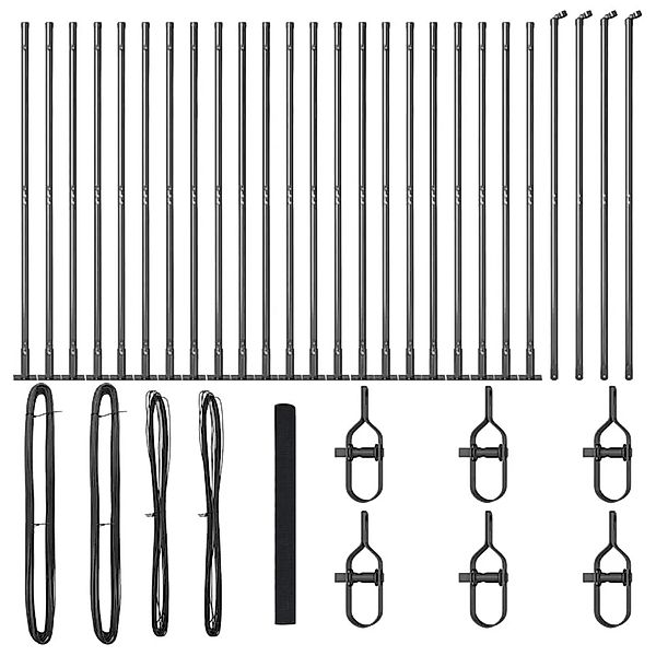 vidaXL Zaunpfosten Grau 50 x 1,5 m 12 x 12 mm Maschen Stahl und PVC 3352600 günstig online kaufen