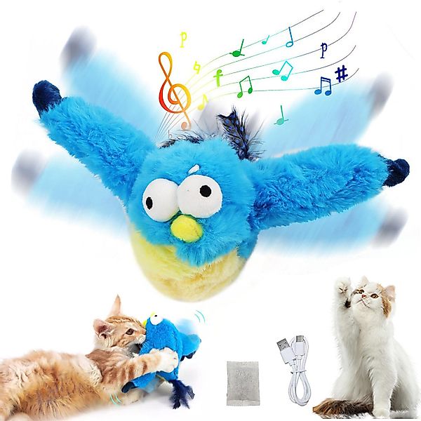 BlingBin Tier-Intelligenzspielzeug Katzenspielzeug Vogel Elektrisch, Intera günstig online kaufen