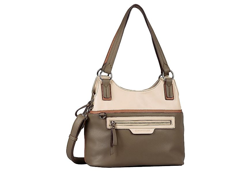 TOM TAILOR Umhängetasche Shopper Jule MIXED TAUPE günstig online kaufen