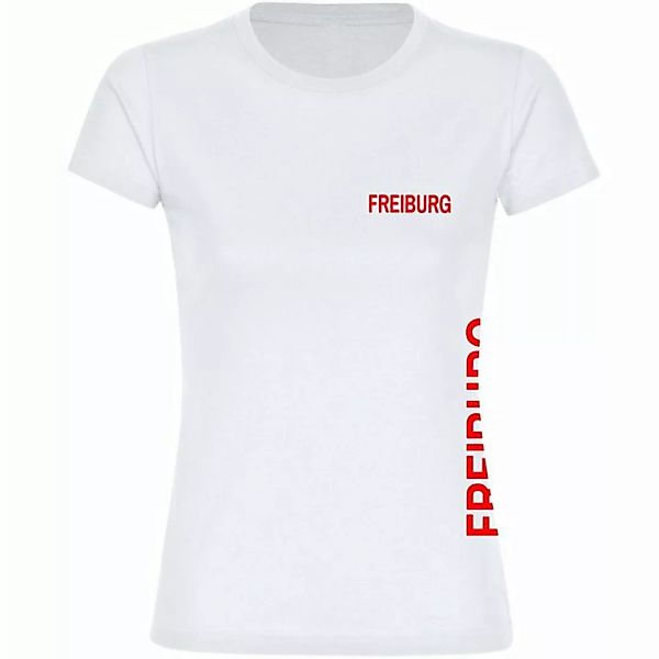 multifanshop T-Shirt Damen Freiburg - Brust & Seite - Frauen günstig online kaufen
