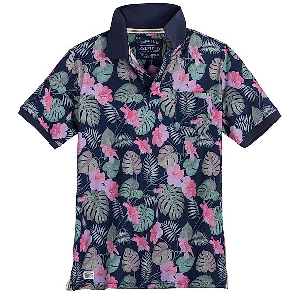 redfield Poloshirt Redfield XXL Poloshirt Floralmuster günstig online kaufen