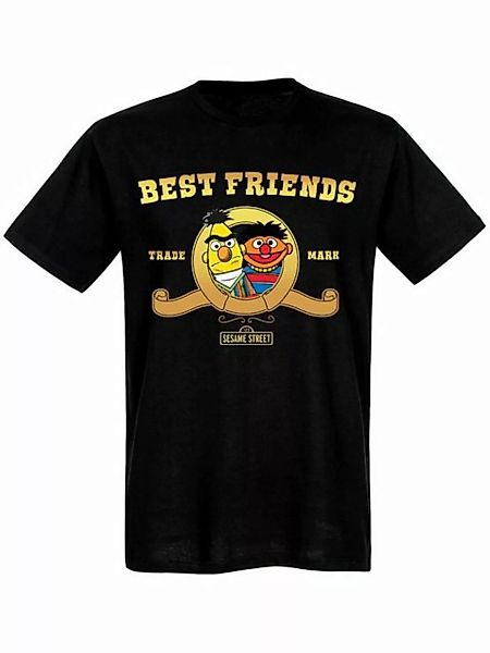 Sesamstrasse Ernie & Bert Best Friends Herren T-Shirt schwarz günstig online kaufen