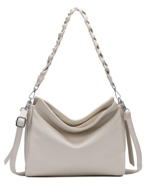 ITALYSHOP24 Schultertasche Damen Tasche Shopper FLECHTOPTIK günstig online kaufen
