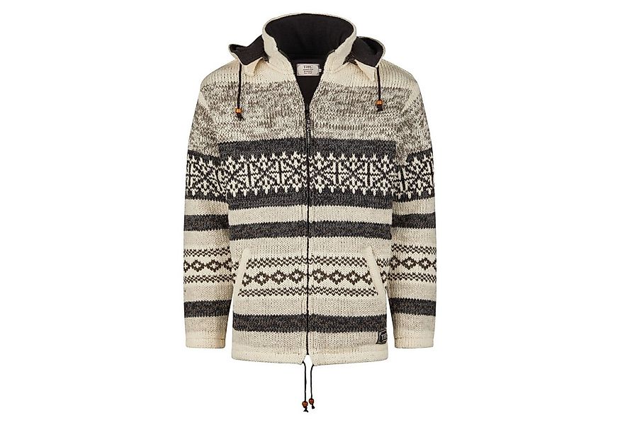THC Natural Line Strickjacke THC Schafwollstrickjacke beige gemustert 888 ( günstig online kaufen