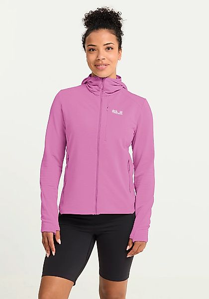 Jack Wolfskin Fleecejacke "LITESTRIDE HOODED FZ W" mit Kapuze atmungsaktiv, günstig online kaufen