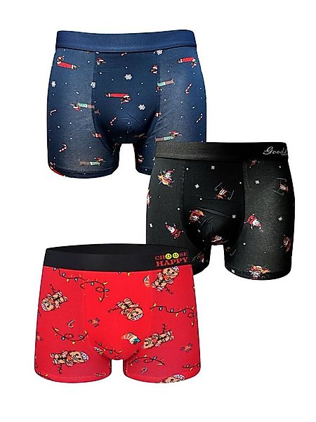 Toker Collection® Boxershorts Weihnachts Boxershort 3er Pack bunter Mix, M günstig online kaufen