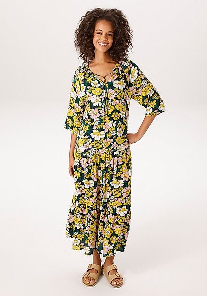 Aniston CASUAL Sommerkleid mit farbenfrohen Blütendruck - jedes Teil ein Un günstig online kaufen