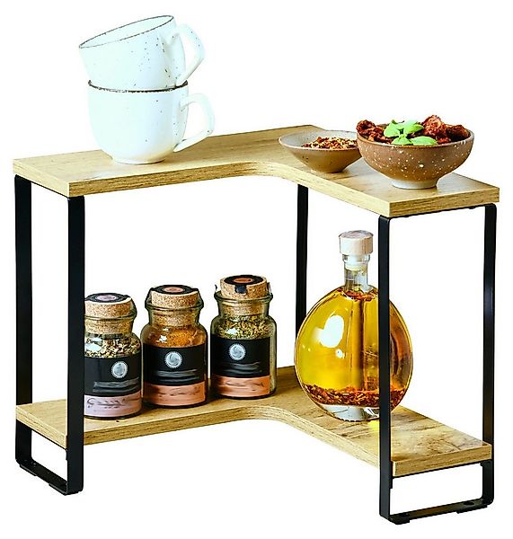 KESPER® Eckregal Küchenregal Küchen Eck-Regal 2 Ebenen Gewürzregal günstig online kaufen