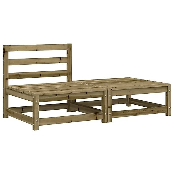 vidaXL Gartensofa ohne Armlehnen mit Hocker Kiefernholz Imprägniert 837962 günstig online kaufen