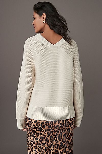 Next V-Ausschnitt-Pullover Legerer Washed-Pullover mit V-Ausschnitt günstig online kaufen