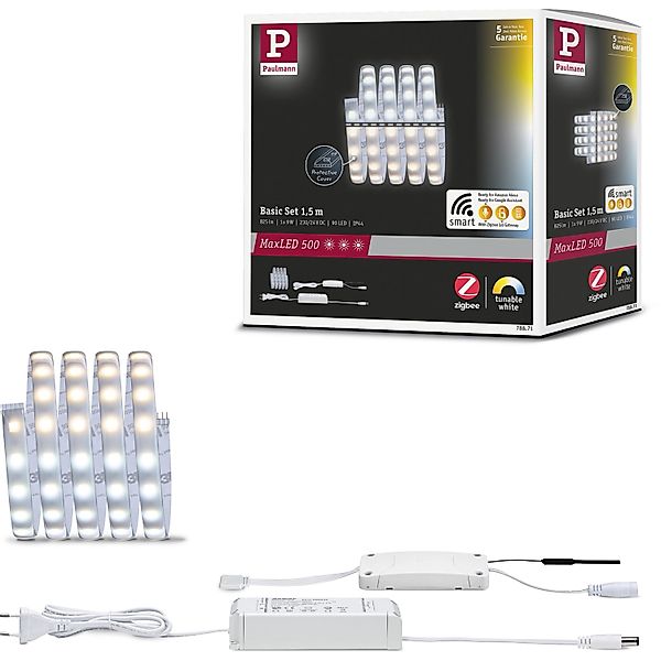 Paulmann "MaxLED 500 LED Strip Smart Home Zigbee 3.0 Basisset 1,5m Tunable günstig online kaufen