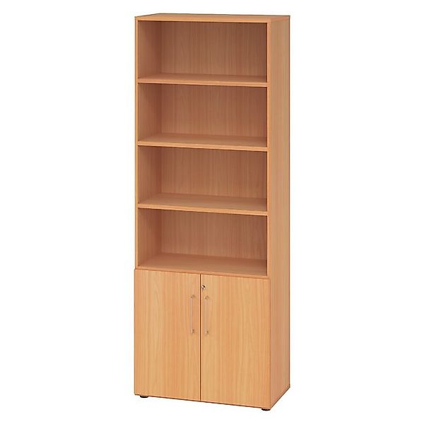 bümö Aktenschrank smart Kombischrank - 2 plus 4 Ordnerhöhen Dekor: Buche günstig online kaufen