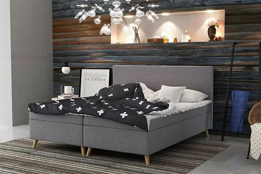 Fun Möbel Boxbett Schlafzimmerbett Sileno in Stoff Riviera oder Sawana (ink günstig online kaufen