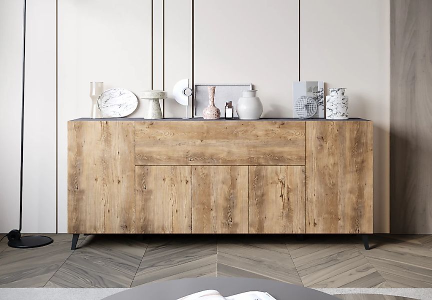 Home affaire Sideboard "SIDEBOARD PHUKET II, Stilvolle, grifflose kommode, günstig online kaufen